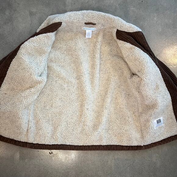 Janie and Jack Brown corduroy sherpa jacket toddler boys 4T outerwear western - Picture 3 of 5